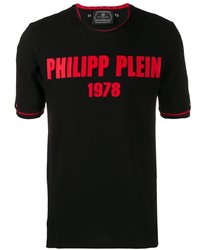 T-shirt à col rond imprimé noir Philipp Plein