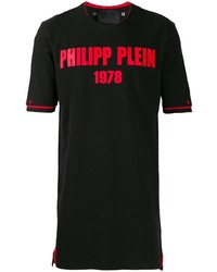 T-shirt à col rond imprimé noir Philipp Plein