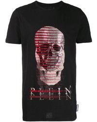 T-shirt à col rond imprimé noir Philipp Plein