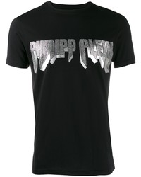 T-shirt à col rond imprimé noir Philipp Plein