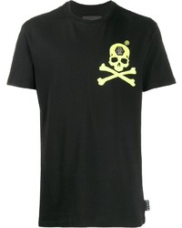 T-shirt à col rond imprimé noir Philipp Plein