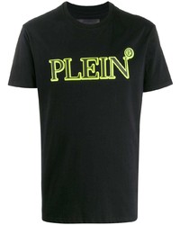 T-shirt à col rond imprimé noir Philipp Plein