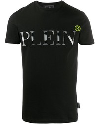 T-shirt à col rond imprimé noir Philipp Plein