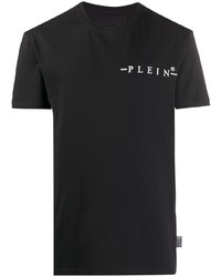 T-shirt à col rond imprimé noir Philipp Plein