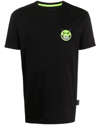 T-shirt à col rond imprimé noir Philipp Plein