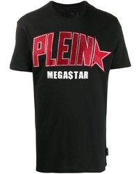 T-shirt à col rond imprimé noir Philipp Plein