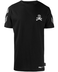 T-shirt à col rond imprimé noir Philipp Plein