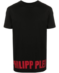 T-shirt à col rond imprimé noir Philipp Plein