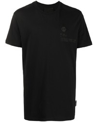 T-shirt à col rond imprimé noir Philipp Plein