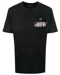 T-shirt à col rond imprimé noir Philipp Plein