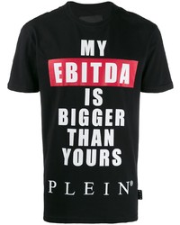 T-shirt à col rond imprimé noir Philipp Plein