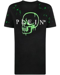 T-shirt à col rond imprimé noir Philipp Plein