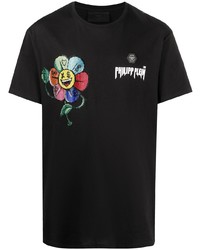 T-shirt à col rond imprimé noir Philipp Plein