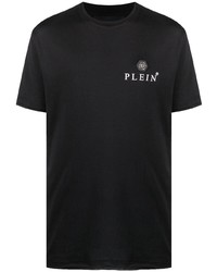 T-shirt à col rond imprimé noir Philipp Plein