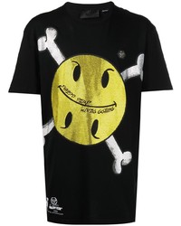 T-shirt à col rond imprimé noir Philipp Plein