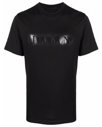 T-shirt à col rond imprimé noir Philipp Plein