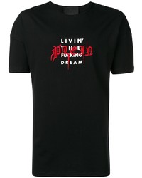 T-shirt à col rond imprimé noir Philipp Plein