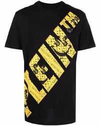 T-shirt à col rond imprimé noir Philipp Plein