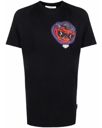 T-shirt à col rond imprimé noir Philipp Plein