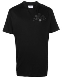 T-shirt à col rond imprimé noir Philipp Plein