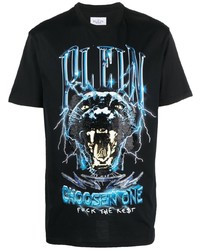 T-shirt à col rond imprimé noir Philipp Plein