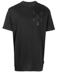 T-shirt à col rond imprimé noir Philipp Plein