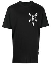 T-shirt à col rond imprimé noir Philipp Plein