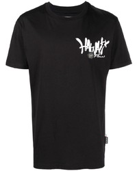 T-shirt à col rond imprimé noir Philipp Plein