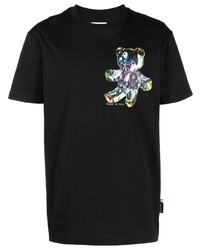 T-shirt à col rond imprimé noir Philipp Plein