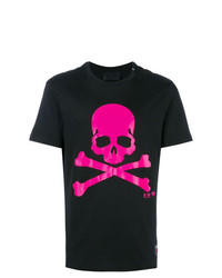 T-shirt à col rond imprimé noir Philipp Plein