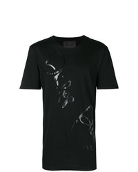 T-shirt à col rond imprimé noir Philipp Plein