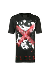 T-shirt à col rond imprimé noir Philipp Plein