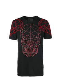 T-shirt à col rond imprimé noir Philipp Plein