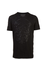 T-shirt à col rond imprimé noir Philipp Plein