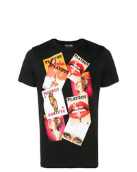 T-shirt à col rond imprimé noir Philipp Plein