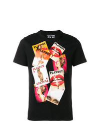 T-shirt à col rond imprimé noir Philipp Plein