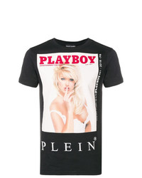 T-shirt à col rond imprimé noir Philipp Plein