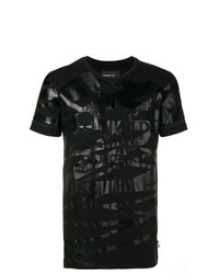 T-shirt à col rond imprimé noir Philipp Plein