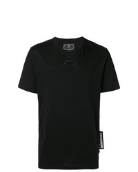 T-shirt à col rond imprimé noir Philipp Plein