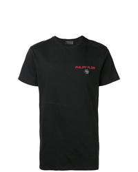 T-shirt à col rond imprimé noir Philipp Plein