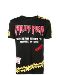 T-shirt à col rond imprimé noir Philipp Plein