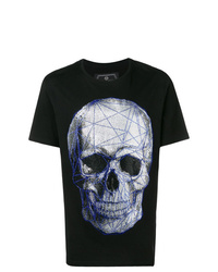 T-shirt à col rond imprimé noir Philipp Plein