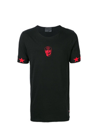 T-shirt à col rond imprimé noir Philipp Plein