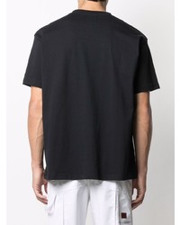 T-shirt à col rond imprimé noir Raf Simons X Fred Perry