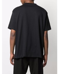 T-shirt à col rond imprimé noir Raf Simons X Fred Perry