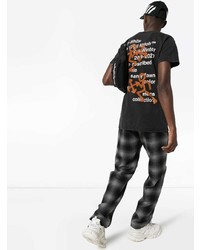 T-shirt à col rond imprimé noir Off-White