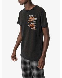 T-shirt à col rond imprimé noir Off-White