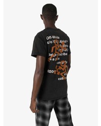 T-shirt à col rond imprimé noir Off-White