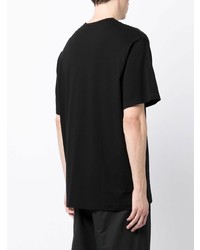 T-shirt à col rond imprimé noir Yohji Yamamoto