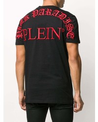 T-shirt à col rond imprimé noir Philipp Plein